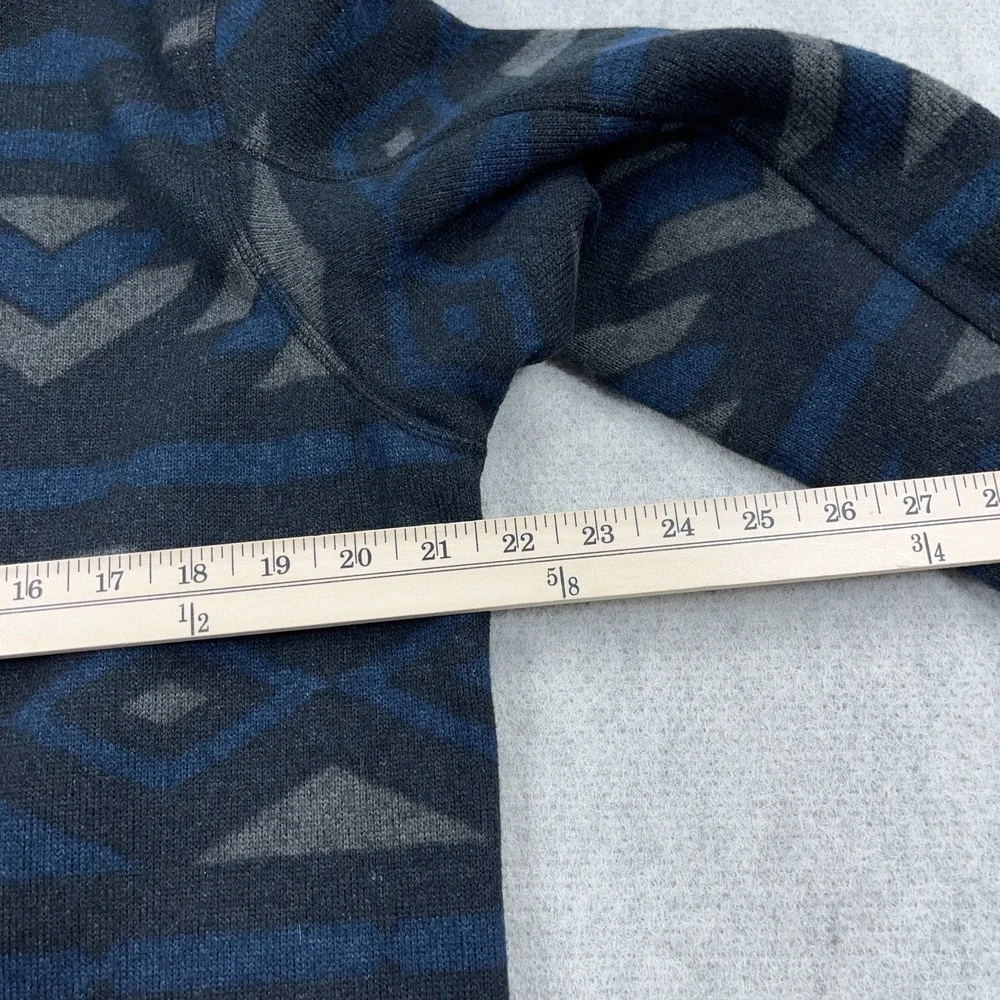 North Face Sweater Men Large Blue Pullover 1/2 Zip Jacket‎ Gordon Lyons Aztec